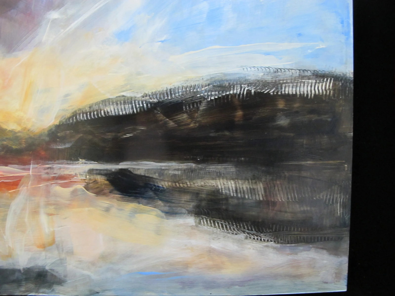 Bethany Rowland Pacific Nw Signed Acrylic Painting on Panel North by Southwest II - 3