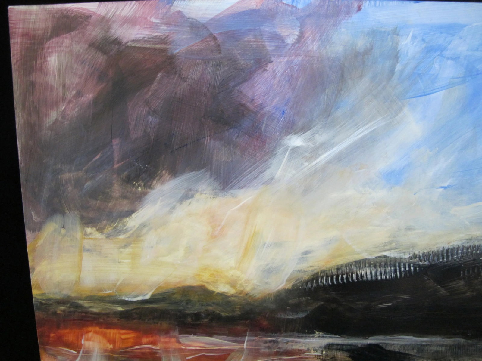 Bethany Rowland Pacific Nw Signed Acrylic Painting on Panel North by Southwest II - 4
