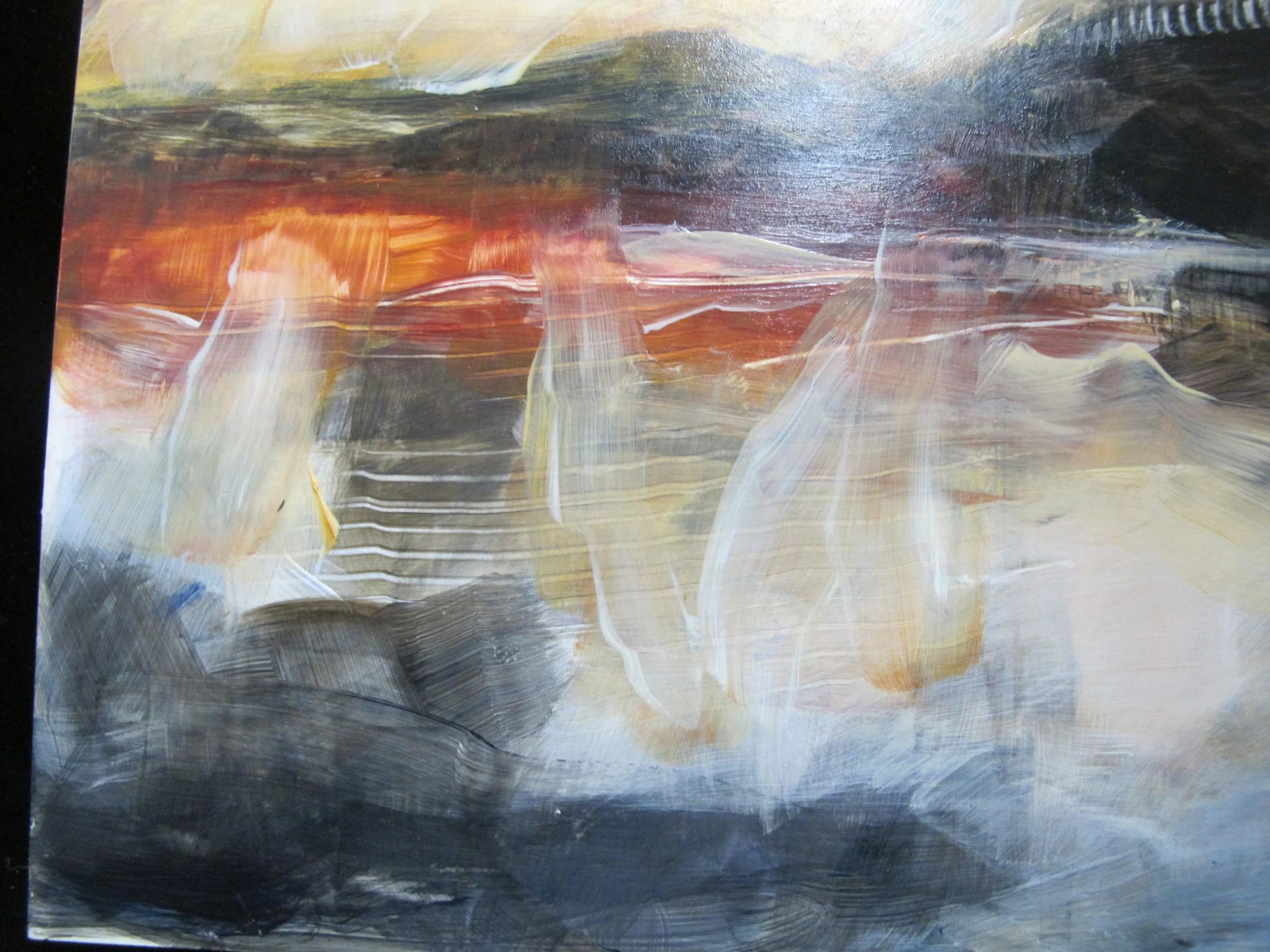Bethany Rowland Pacific Nw Signed Acrylic Painting on Panel North by Southwest II - 5