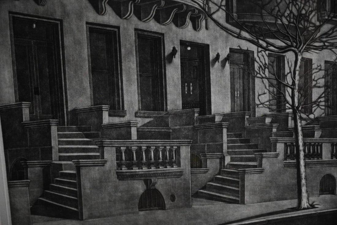 Kim Seung Yeon "Street Landscape" Signed Mezzotint - Artist Proof (1989) - Korean Contemporary - 3