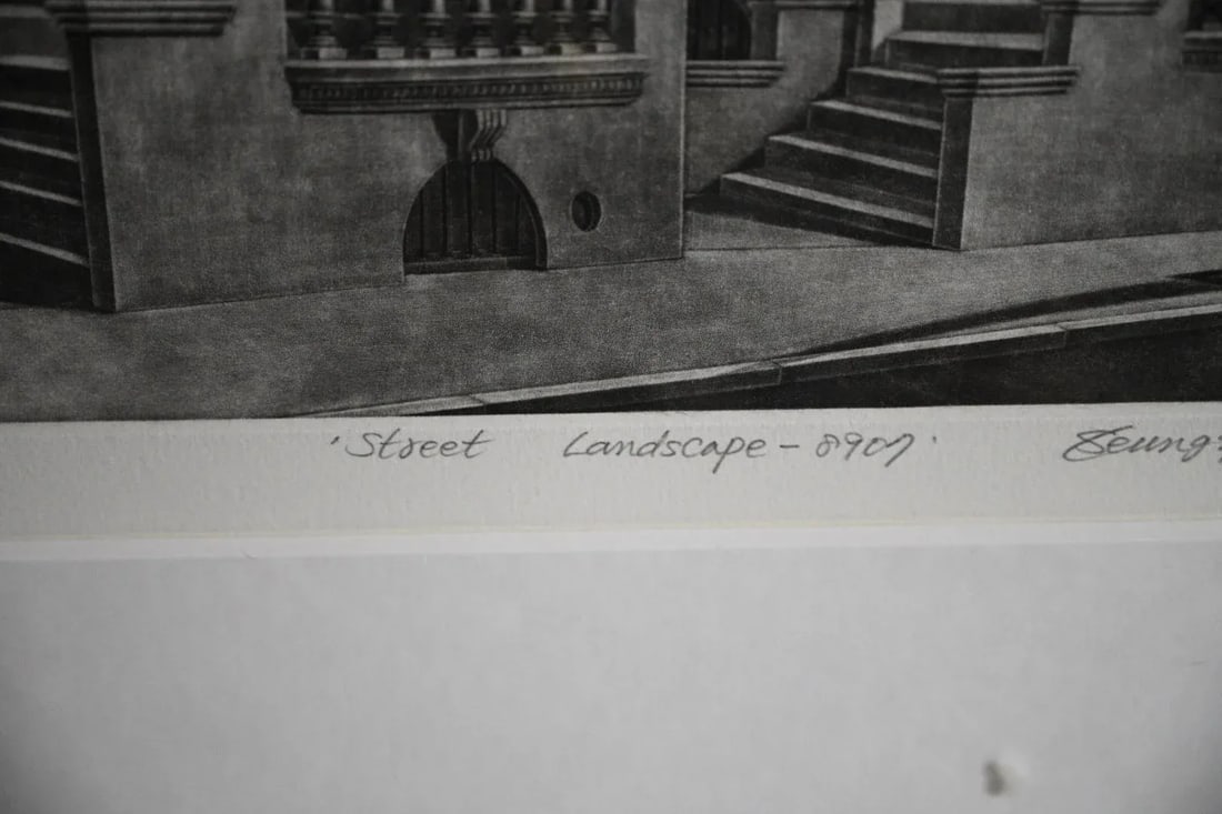 Kim Seung Yeon "Street Landscape" Signed Mezzotint - Artist Proof (1989) - Korean Contemporary - 5