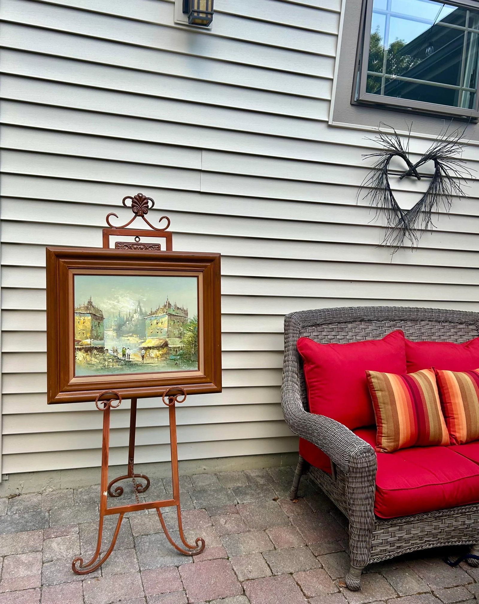 Vintage, Signed "Atlas" Original, Oil and Acrylic, Parisian Themed, Painting on Stretched Canvas, Im - 3
