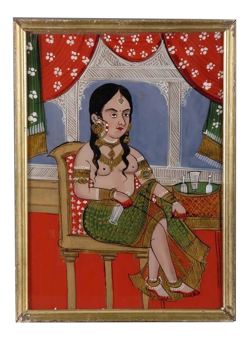 Reverse Glass Painting From Rajastan, India (1 of 3)