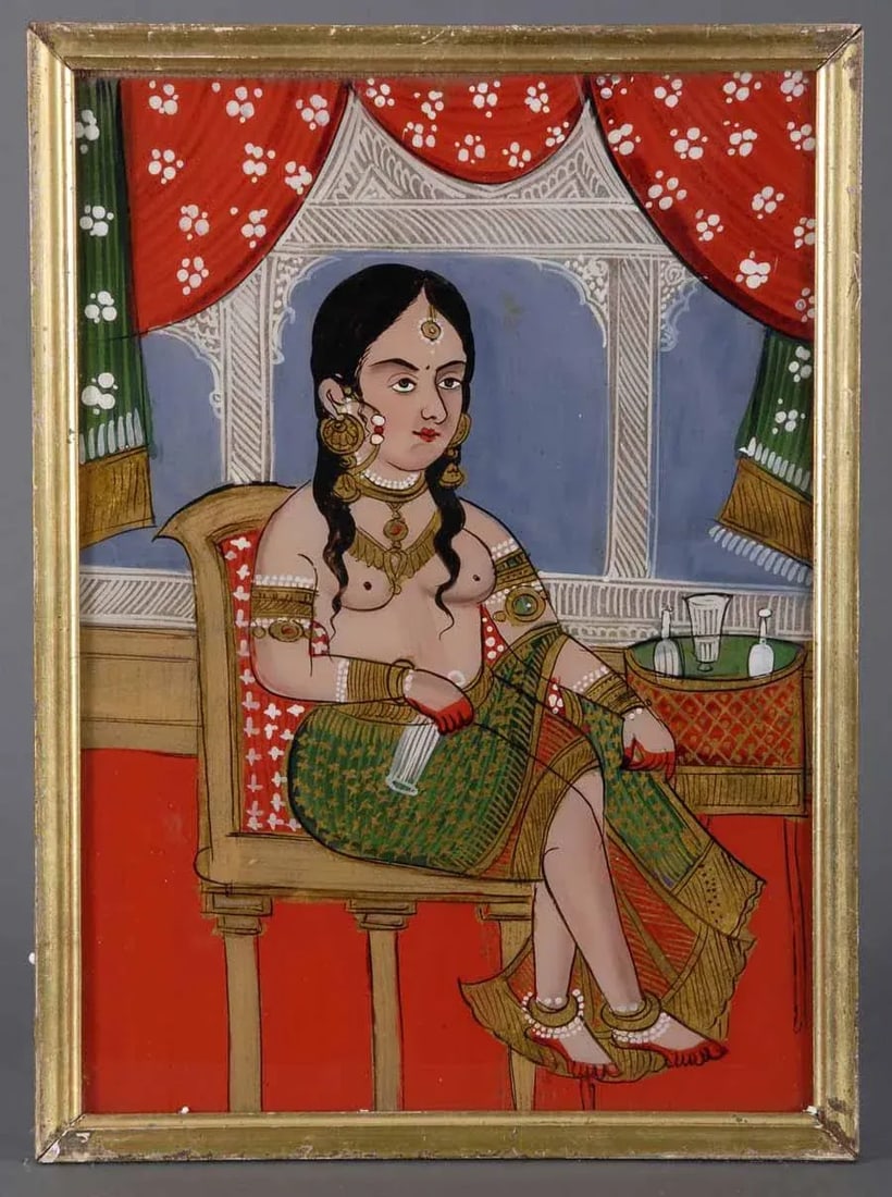 Reverse Glass Painting From Rajastan, India - 3