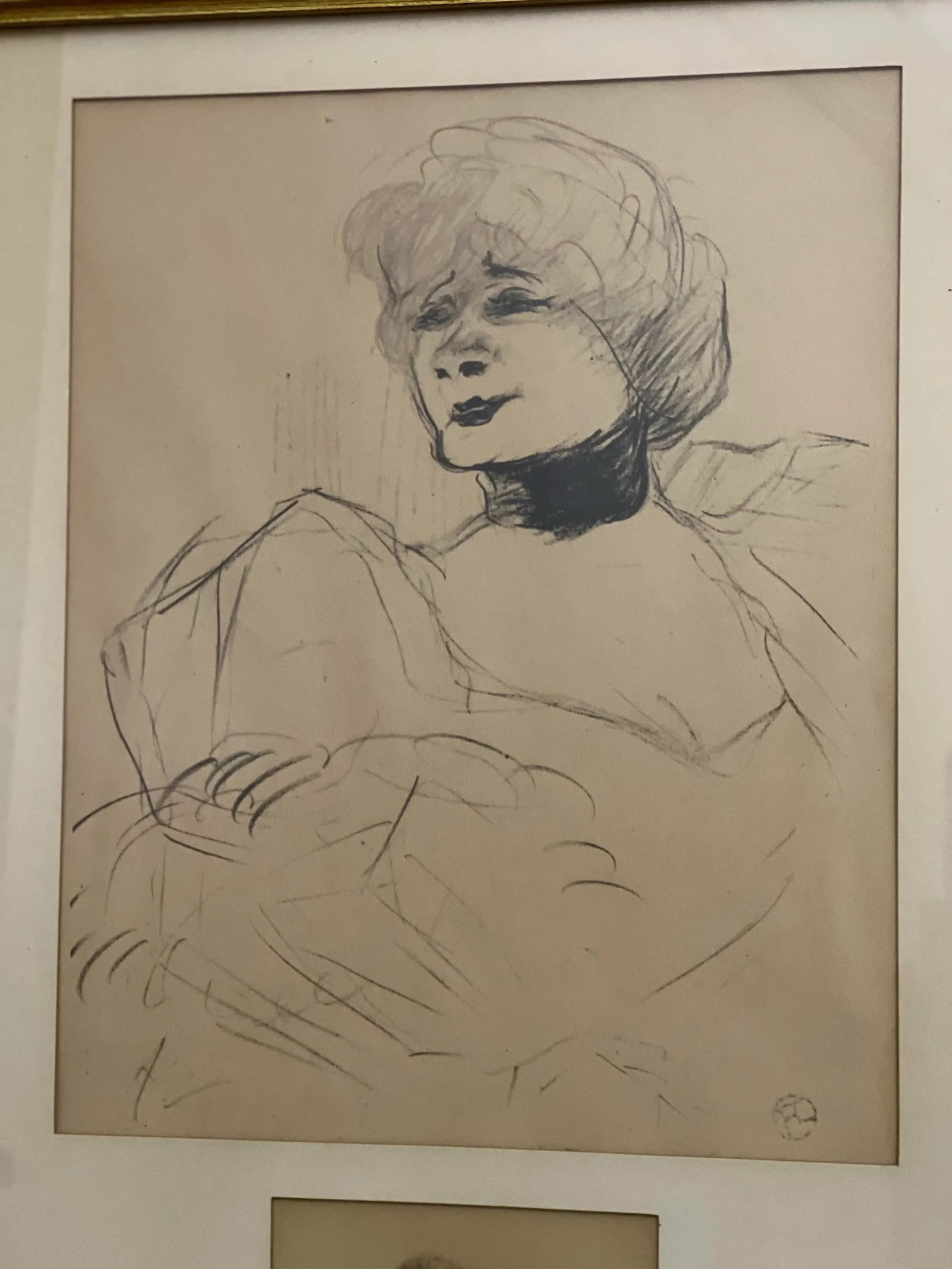 Signed Photo Sarah Bernhardt and Lithograph Marcelle Lender by Toulouse-Lautrec - 6