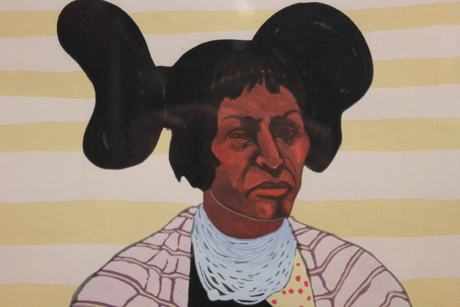 T.C. Cannon "Hopi Maiden" Print 44/200 Native American Woodcut Portrait 1973-1977 - 2