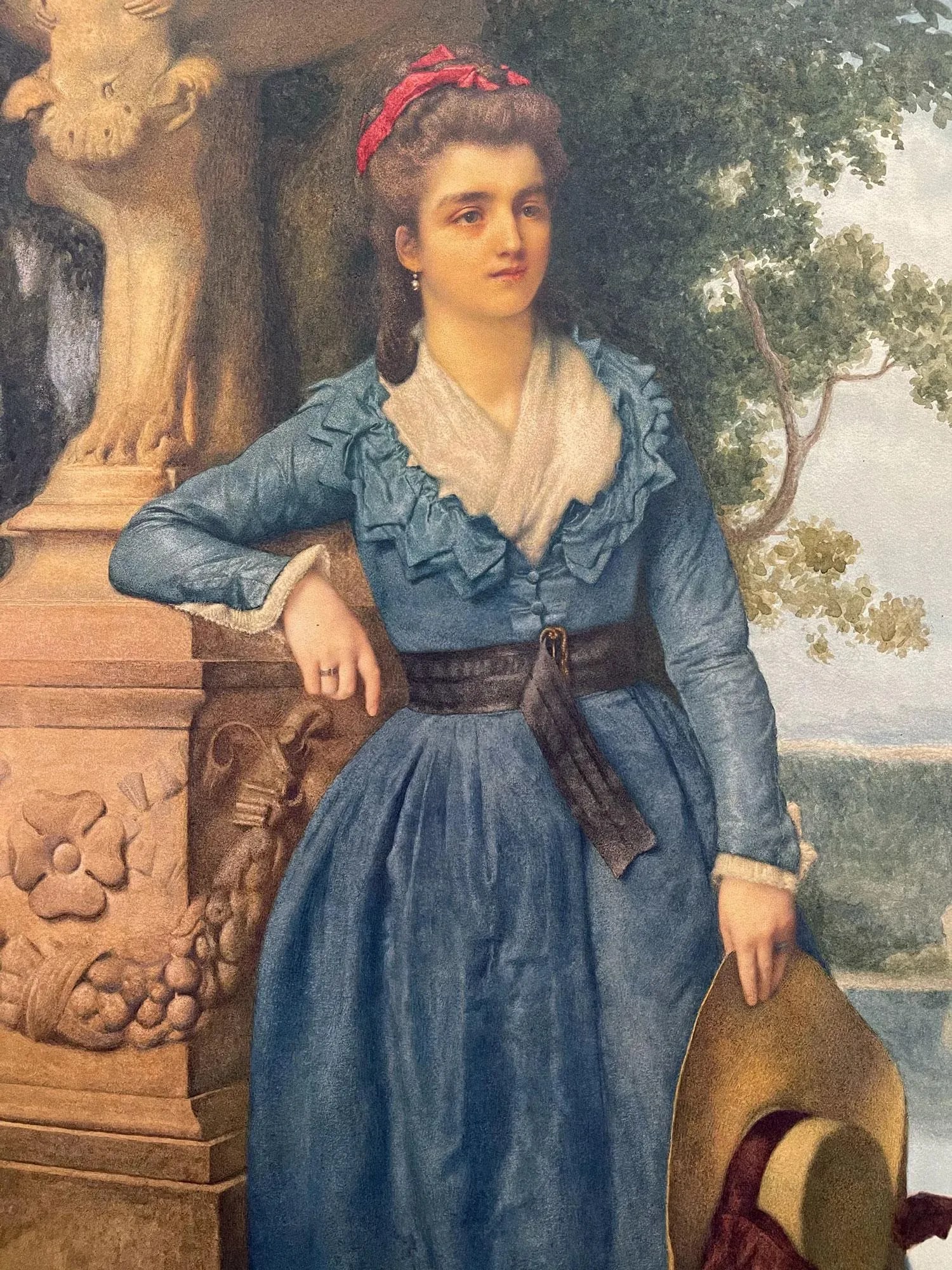 Late 19th Century "Portrait of a Standing Lady" Watercolor Painting by Sir James Dromgole Linton, Fr - 3