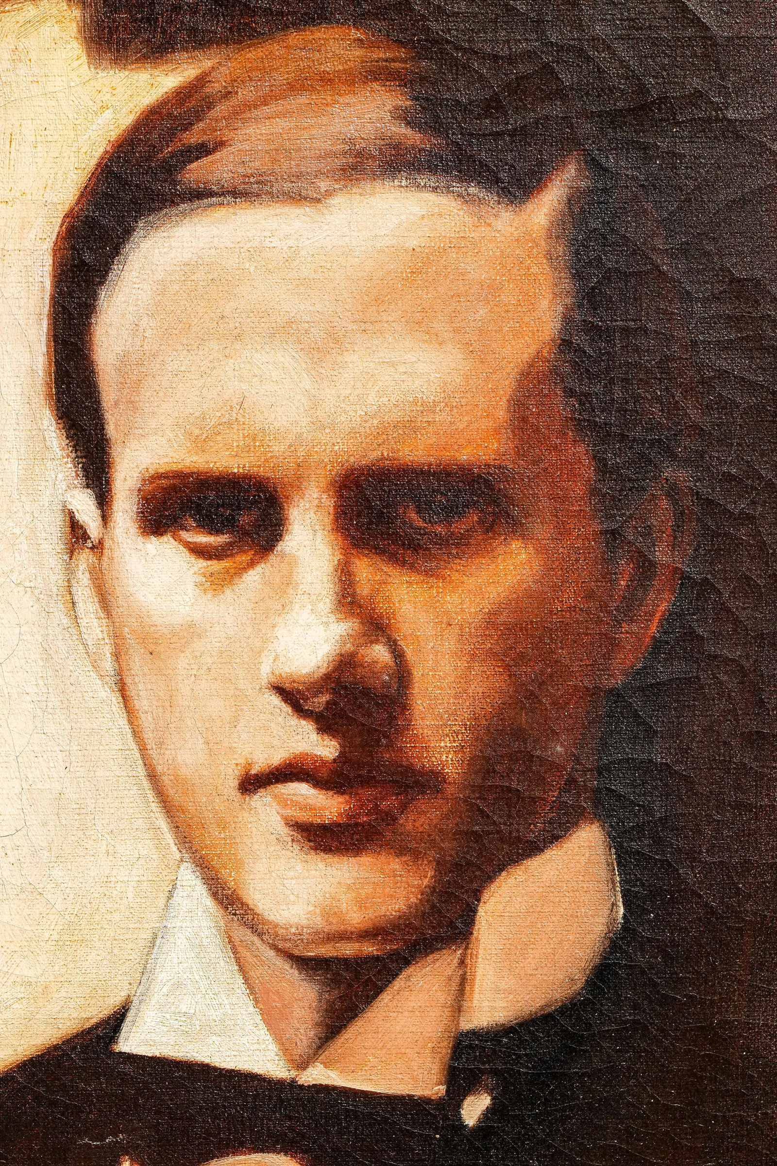 Fantastic Signed South American Portrait Antique Oil Painting - 3