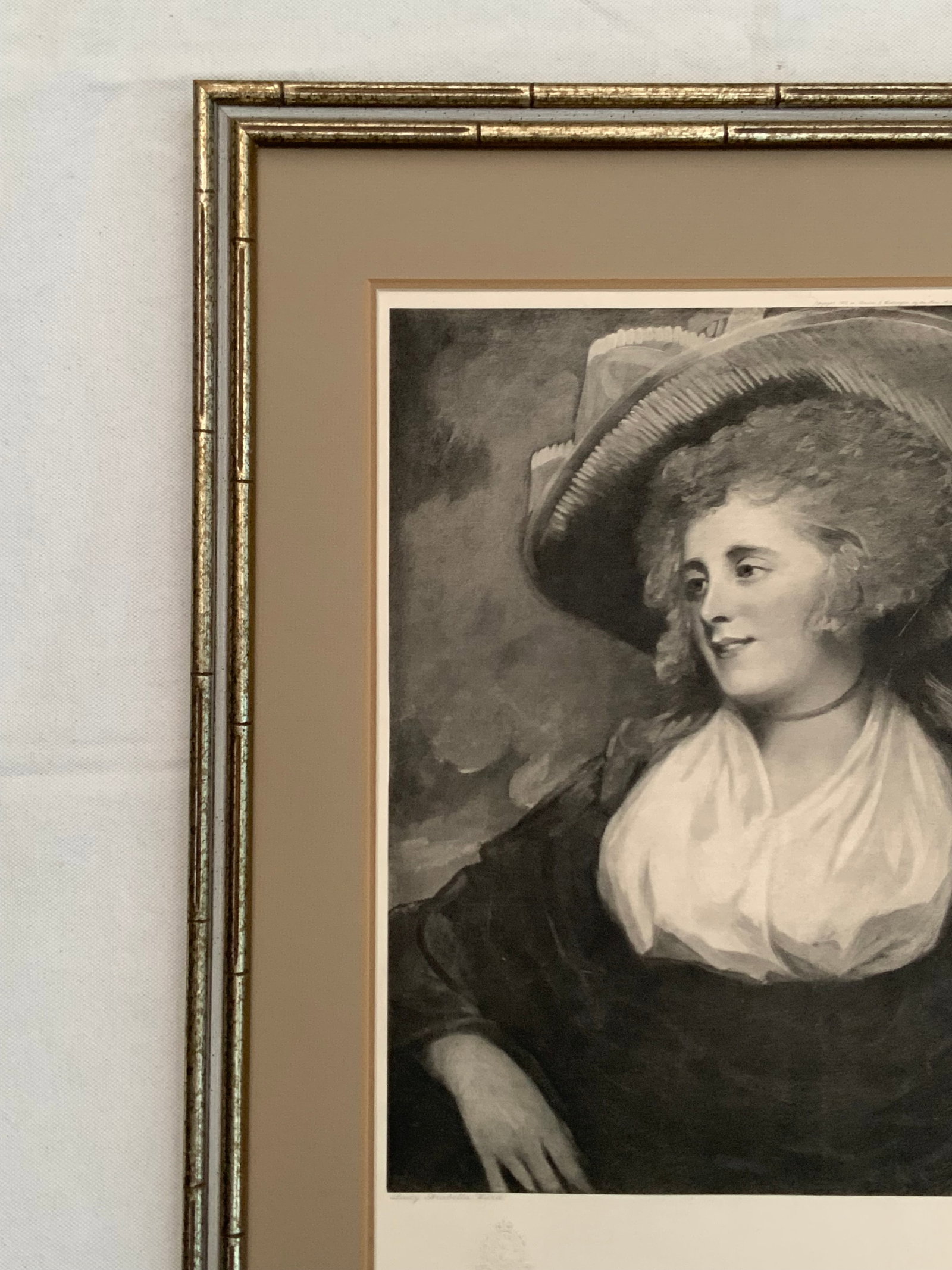 Antique Lithograph After George Romney, Lady Arabella Ward, C. 1900 - 11