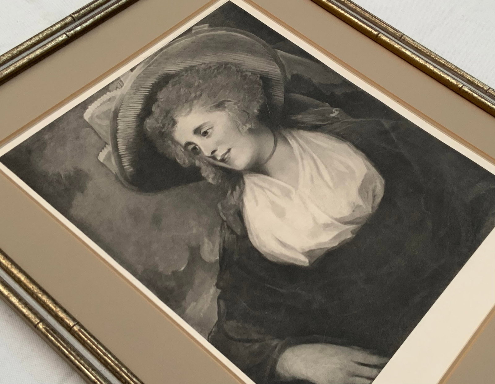 Antique Lithograph After George Romney, Lady Arabella Ward, C. 1900 - 2
