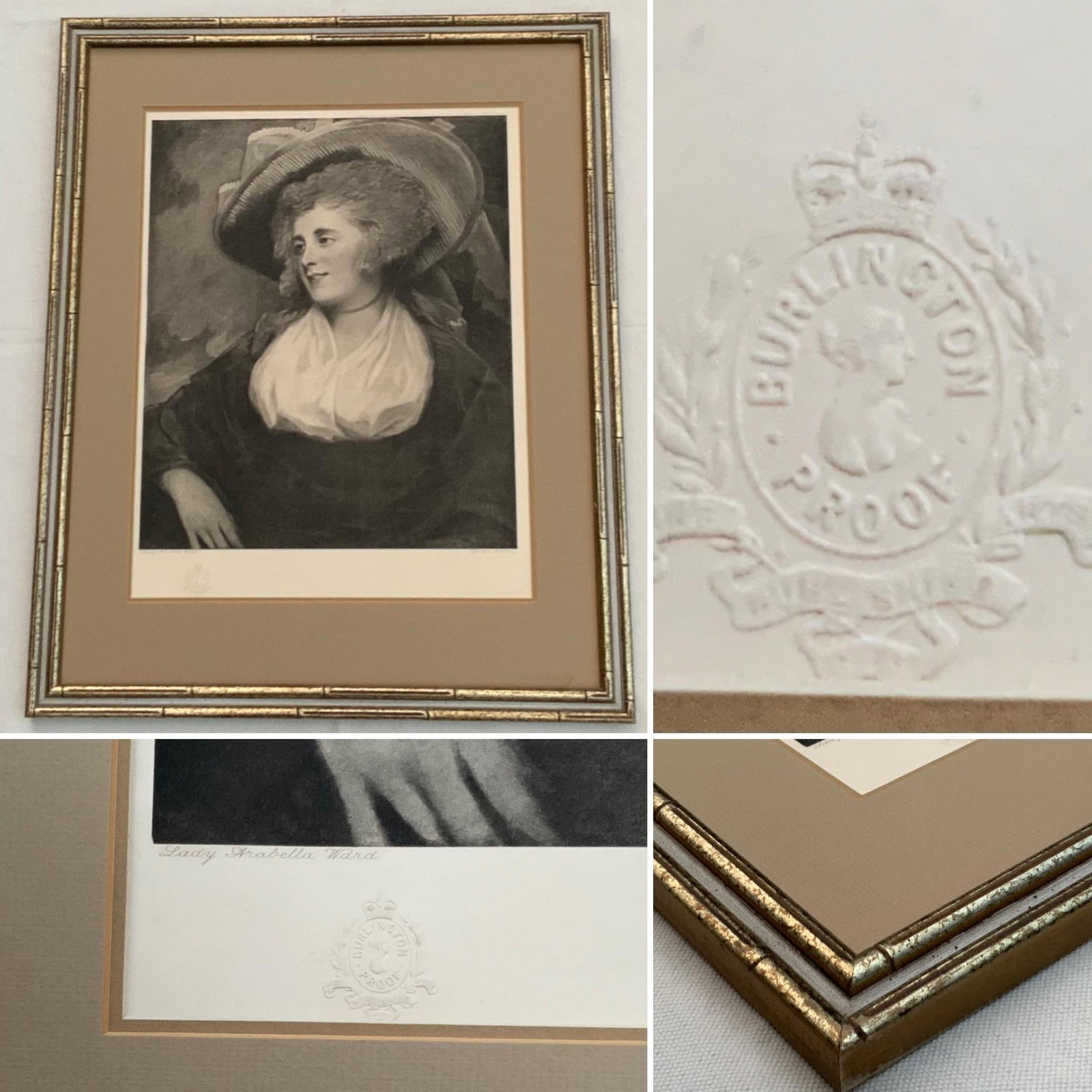 Antique Lithograph After George Romney, Lady Arabella Ward, C. 1900 - 3