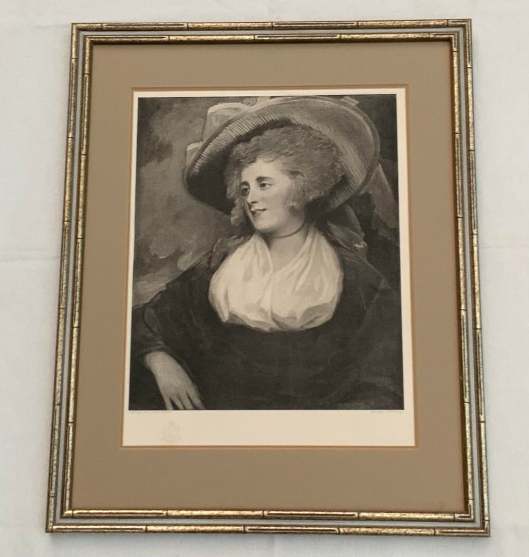 Antique Lithograph After George Romney, Lady Arabella Ward, C. 1900 - 9