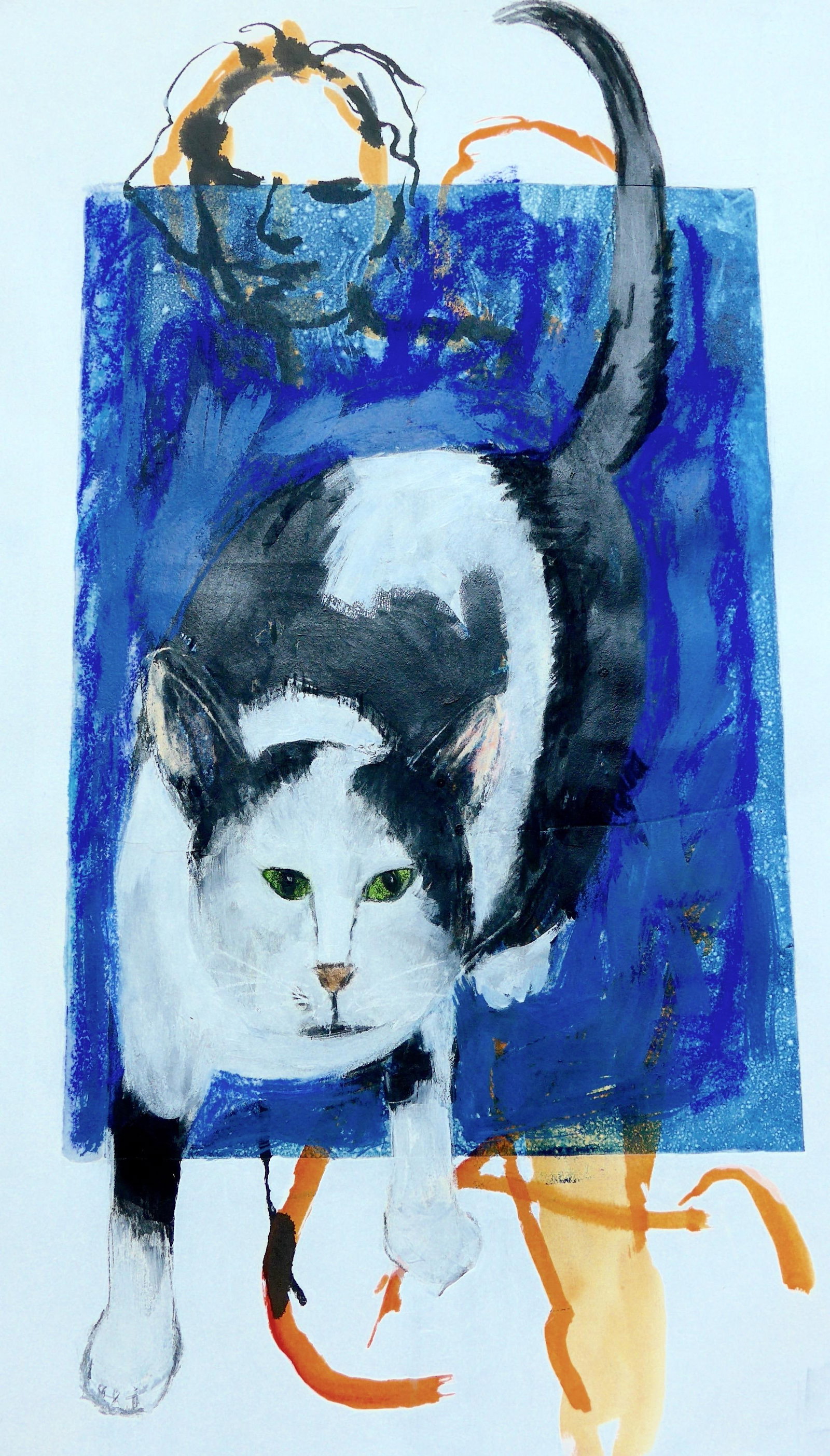 Martha Holden "Cat Walk" Contemporary Drawing - 3