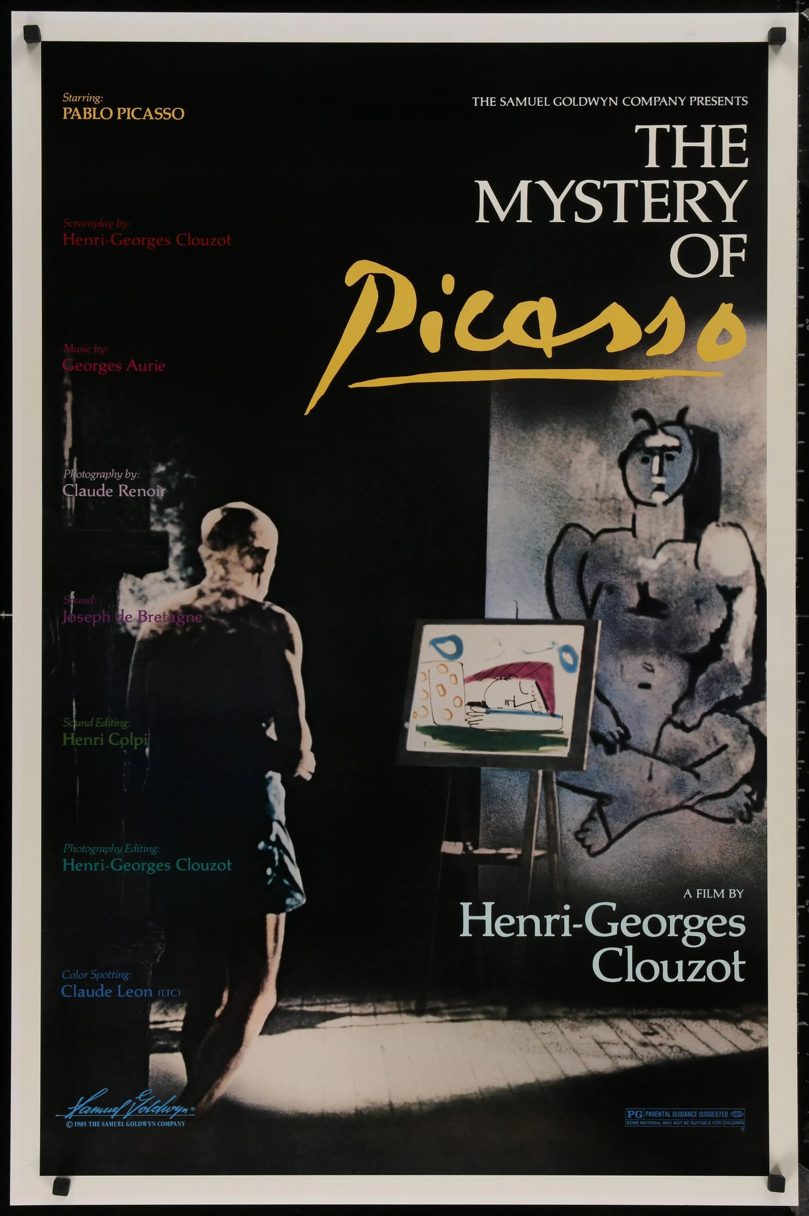 1986 "Mystery of Picasso (Le Mystere Picasso)" Movie Second Release Poster - 2