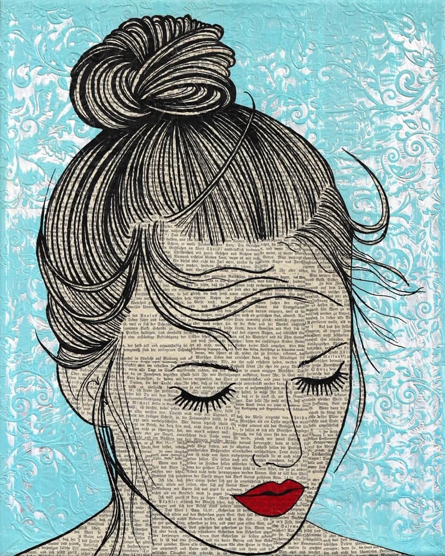 ''Sisters by Soul'' Contemporary Figurative Mixed-Media Painting by Martina Niederhauser: Internationally acclaimed artist Martina Niederhauser presents a new collection that offers fresh perspectives on women, delving into the realms of emotion, beauty, identity, and the intricate