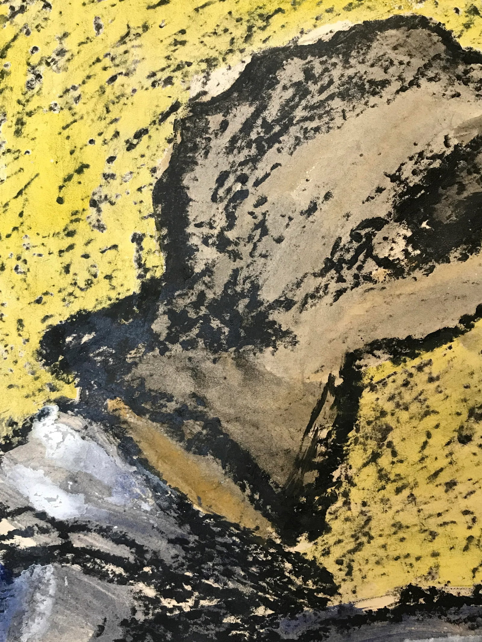 Mid Century "Driver With Hard Hat" Gouache and Oil Pastel Figurative 1960s Sf - 4