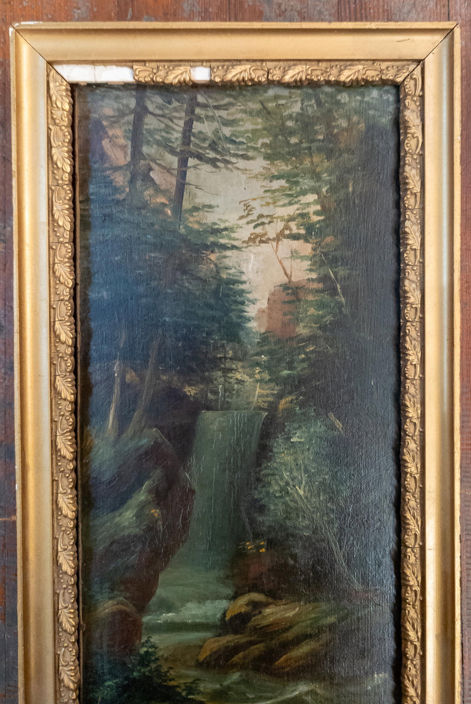 19th Century American Hudson River School Waterfall Landscape Painting - 2