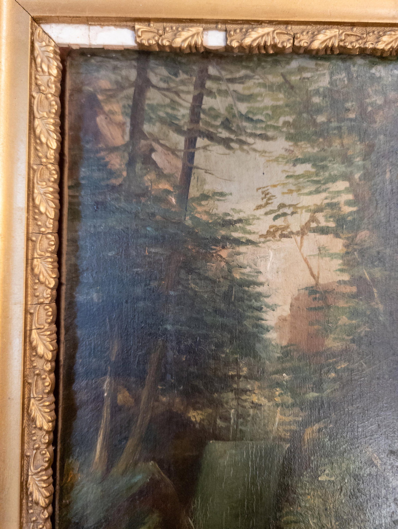 19th Century American Hudson River School Waterfall Landscape Painting - 4