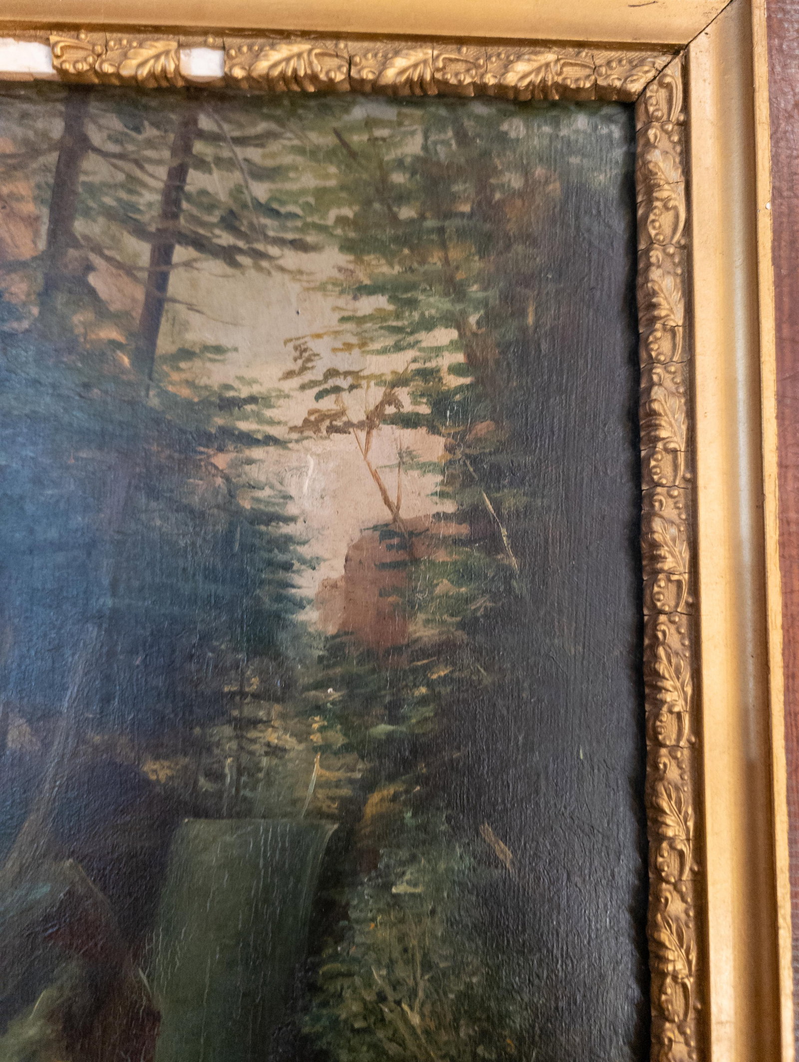 19th Century American Hudson River School Waterfall Landscape Painting - 5