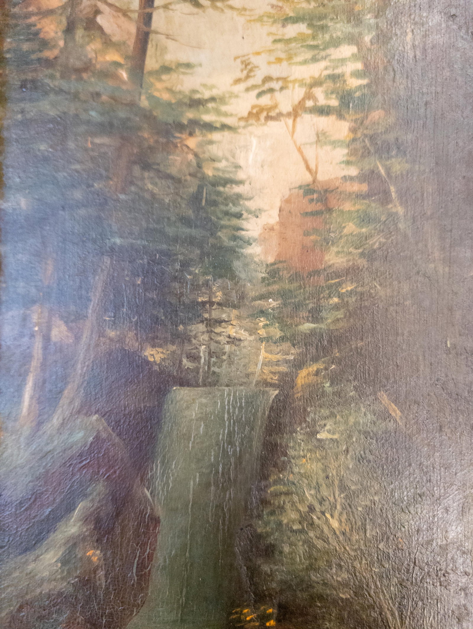 19th Century American Hudson River School Waterfall Landscape Painting - 8