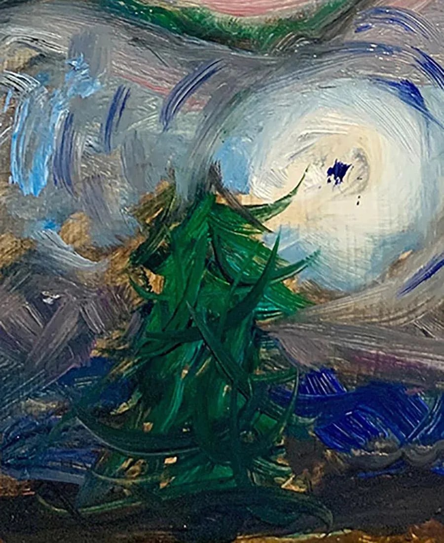"Blue Moon", Contemporary, Night Landscape, Oil Painting, Gallery Art - 2