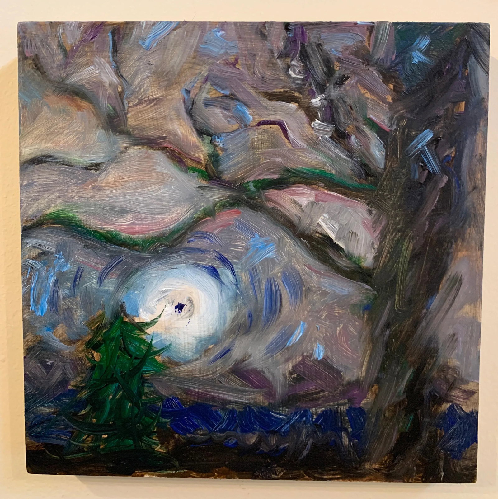 "Blue Moon", Contemporary, Night Landscape, Oil Painting, Gallery Art - 8