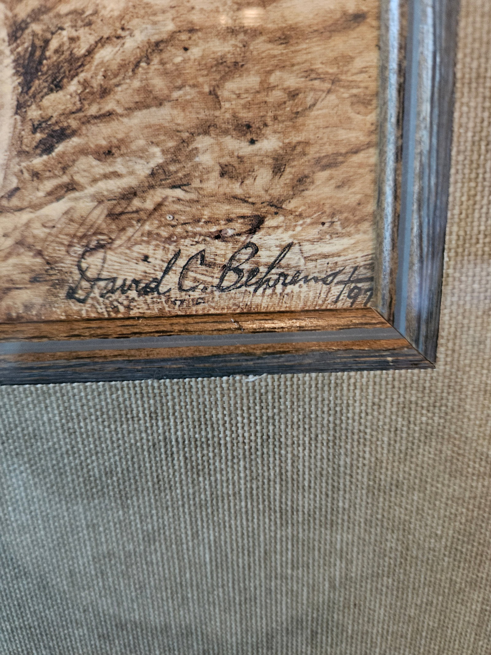 Late 20th Century Nicely Framed "Founding Fathers" Print Signed by Artist David Behrens - 6