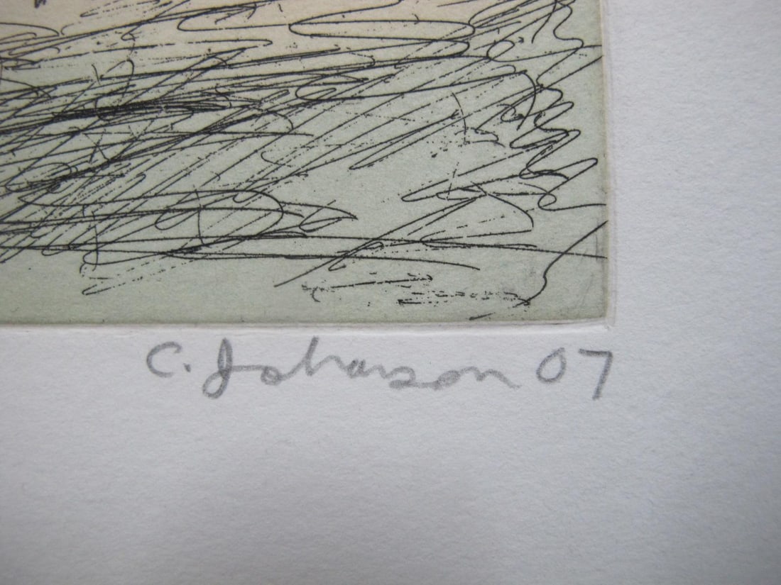 Chris Johanson Signed Limited Edition Aquatint Print Perceptions #8 New Day - 2