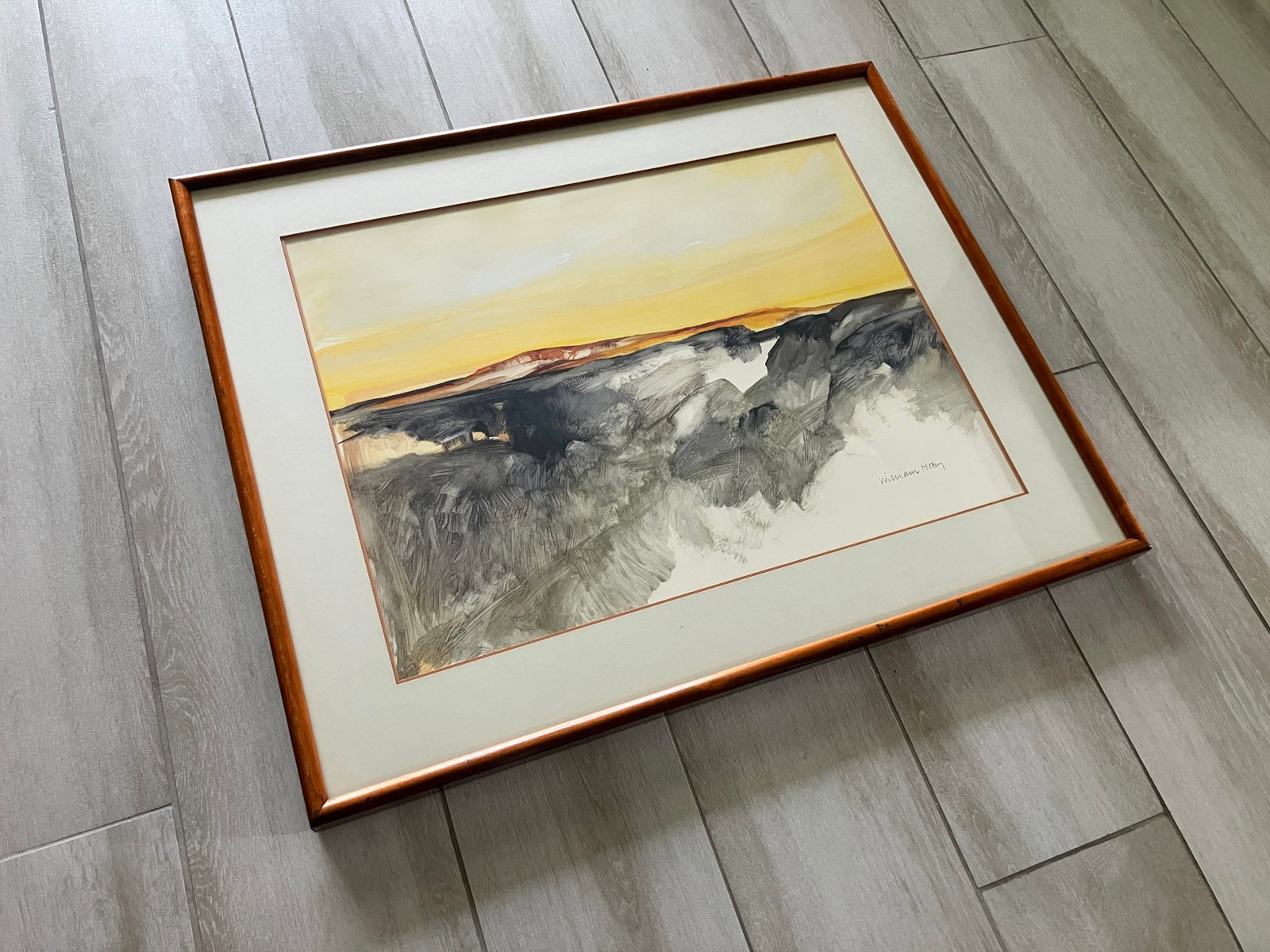 William Hoey Original Mixed Media on Paper, Signed and Framed, Mid 20th Century - 2