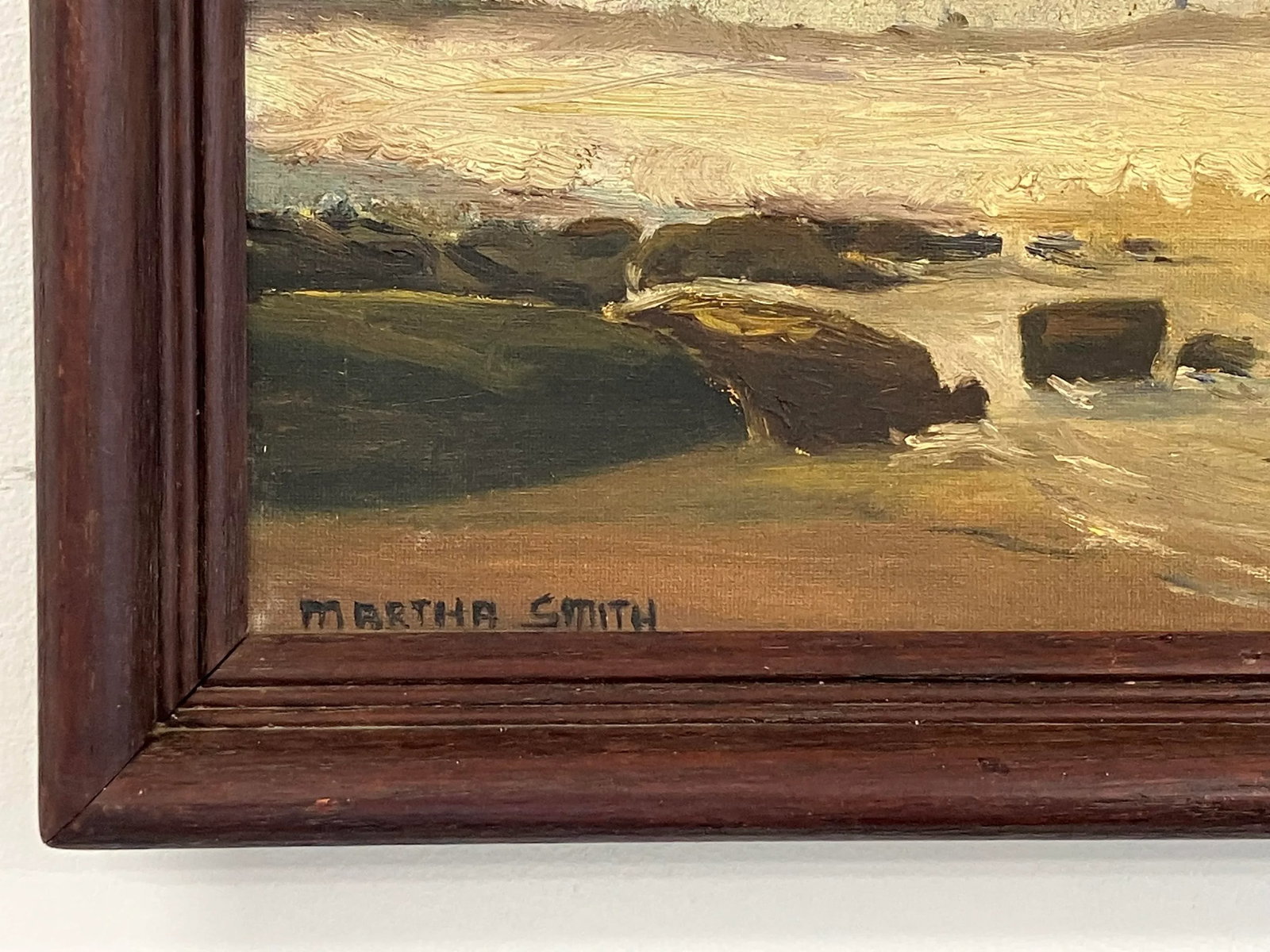 Martha Smith (Signed) - Mid-20th Century Oil on Board, Framed, Coastal - 2