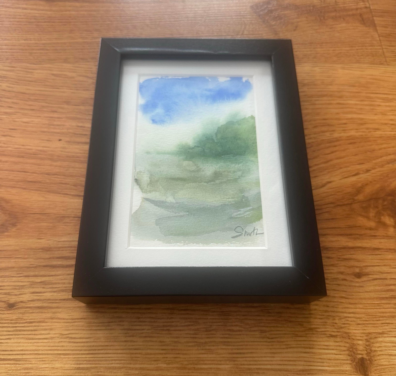 "Morning Fog" Framed Signed Original Watercolor by Nancy Smith - 2