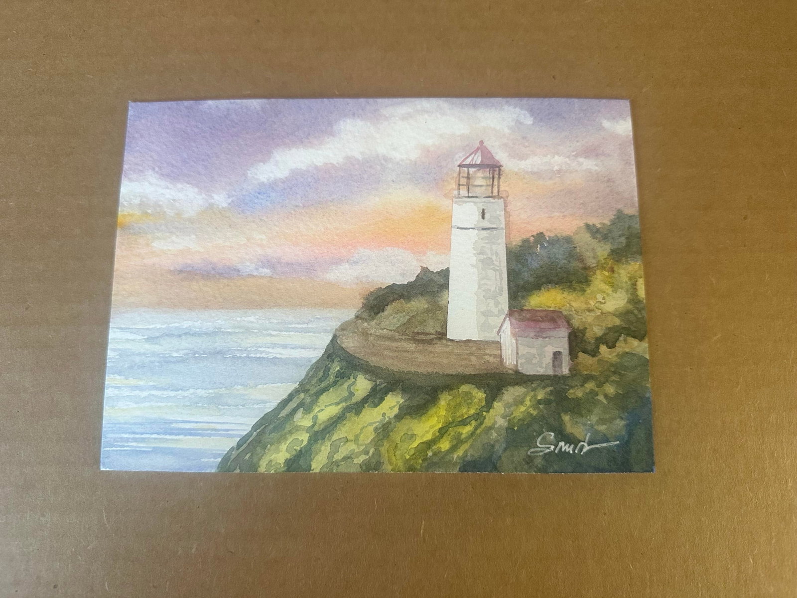 "Guiding Light" Signed Original Watercolor Painting by Nancy Smith - 2