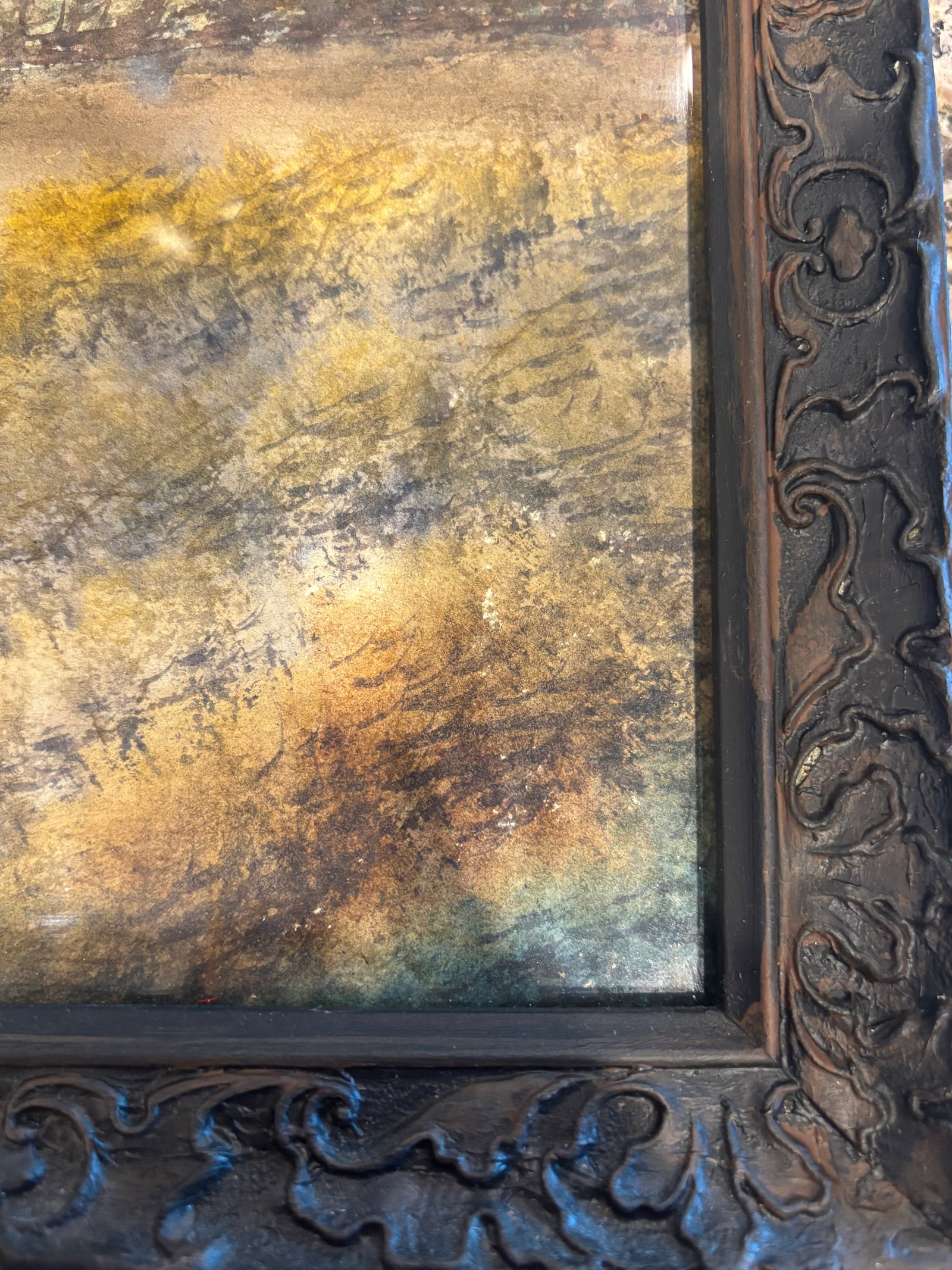 Early 20th-Century American Tonalist Birch & Lake Landscape - Signed W. H. Van Horn - Original Water - 4