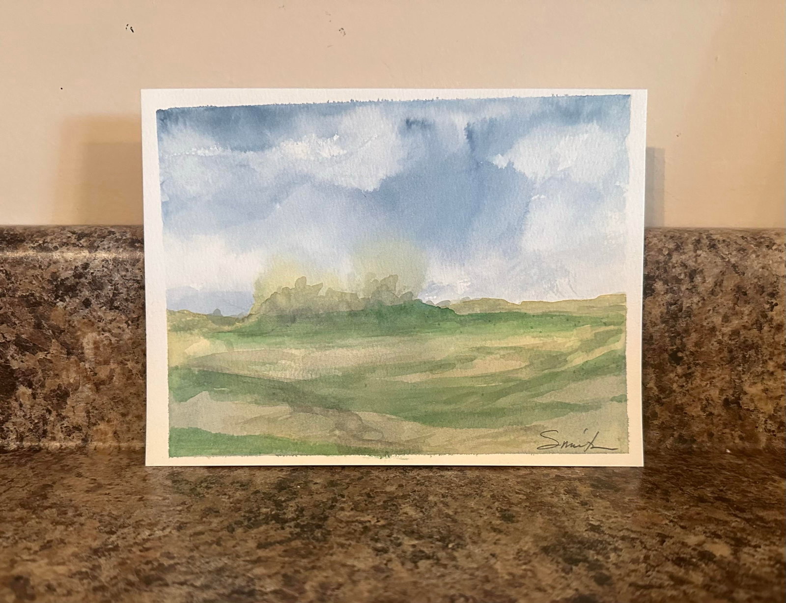 Signed Original Watercolor Landscape Painting by Nancy Smith - 2