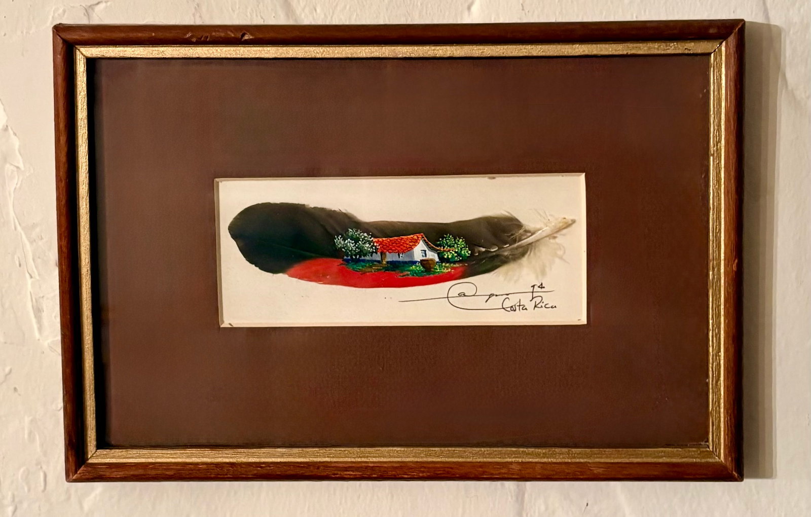 Late 20th Century Traditional Costa Rican Folk Art Painting, Signed by Artist - 2