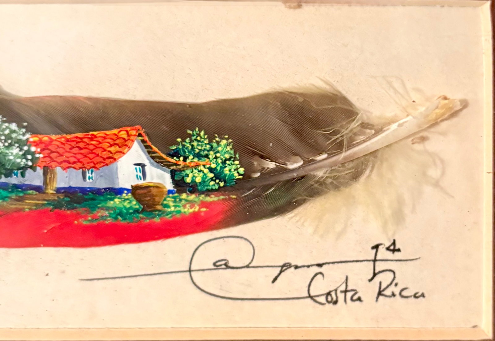 Late 20th Century Traditional Costa Rican Folk Art Painting, Signed by Artist - 6