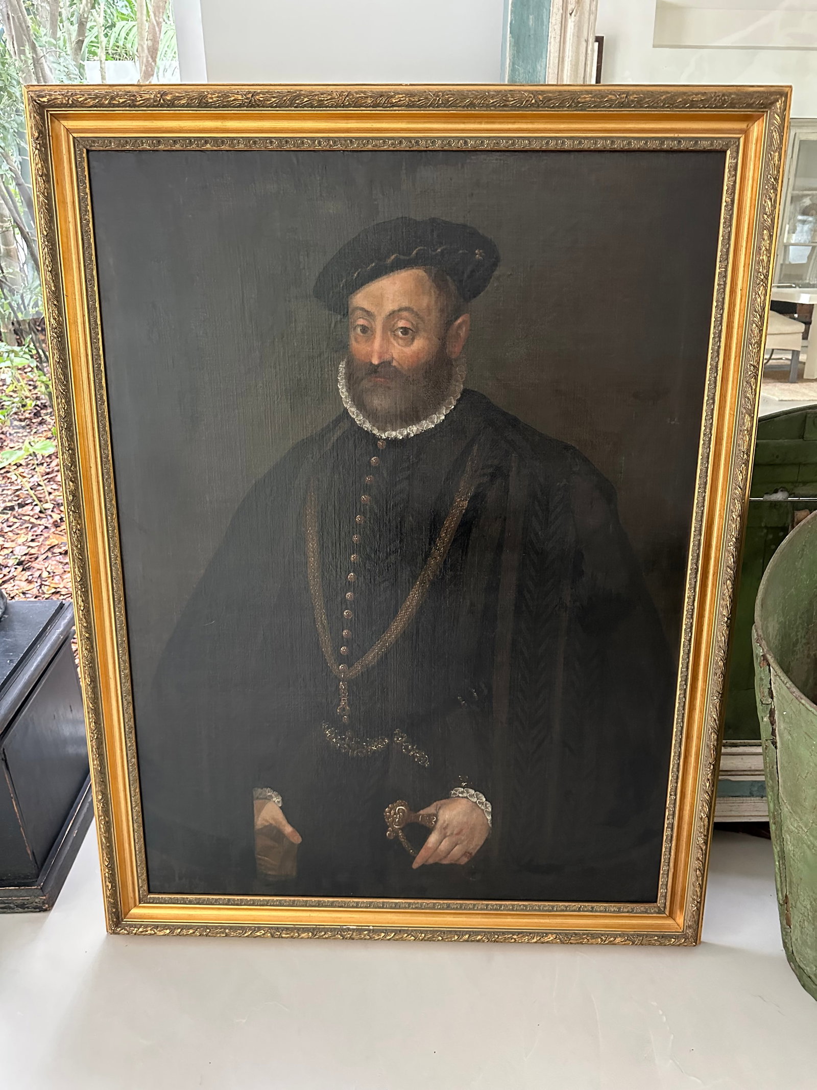 Large-Scale Late 19th-Early 20th Century European Historicist Portrait Painting - 11