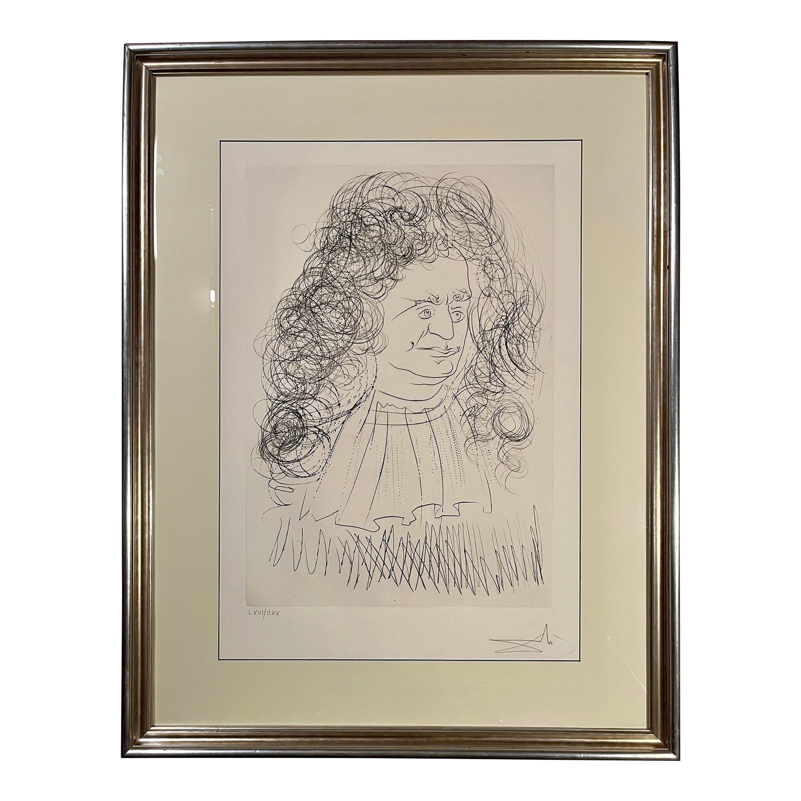 1974 Salvador Dali "Le Portrait De La Fontaine" Lithograph Signed & Certificate: 1974 Authentic Salvador Dali "Le Portrait de La Fontaine" Lithograph Hand Signed & Numbered with Certificate of Authenticity (COA) COA issued by Collier Art Corporation, Los Angeles CA Registry No.:
