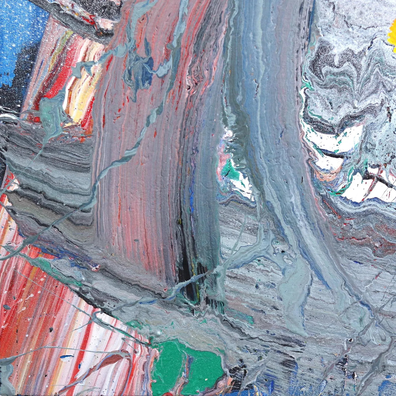 Large Textural Expressive Original Artwork ''Untitled Wave'' Contemporary Abstract Mixed-Media Paint - 4
