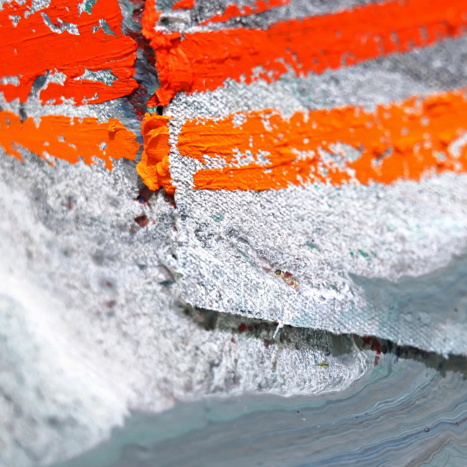 Large Textural Expressive Original Artwork ''Untitled Wave'' Contemporary Abstract Mixed-Media Paint - 7