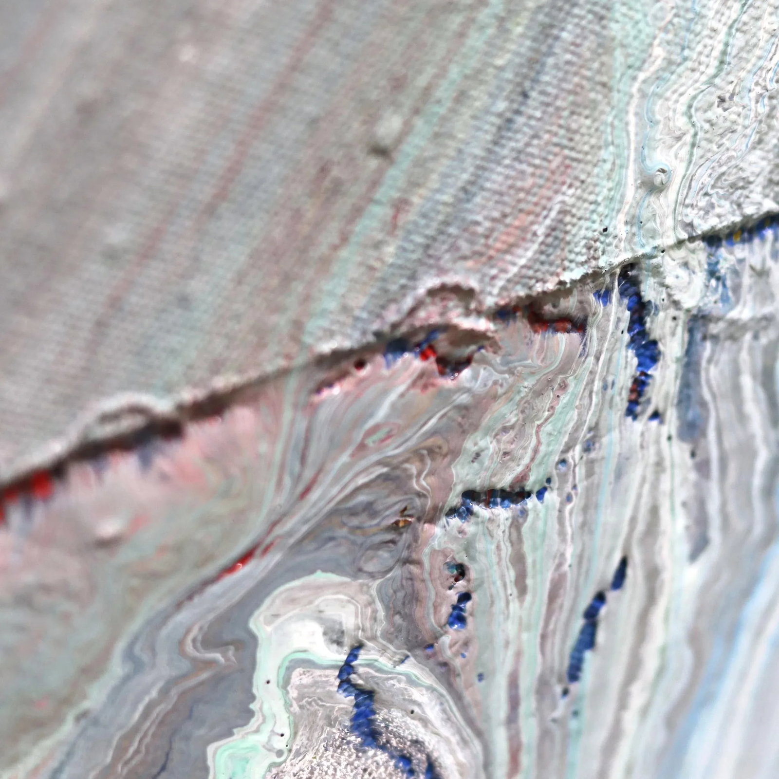 Large Textural Expressive Original Artwork ''Untitled Wave'' Contemporary Abstract Mixed-Media Paint - 8