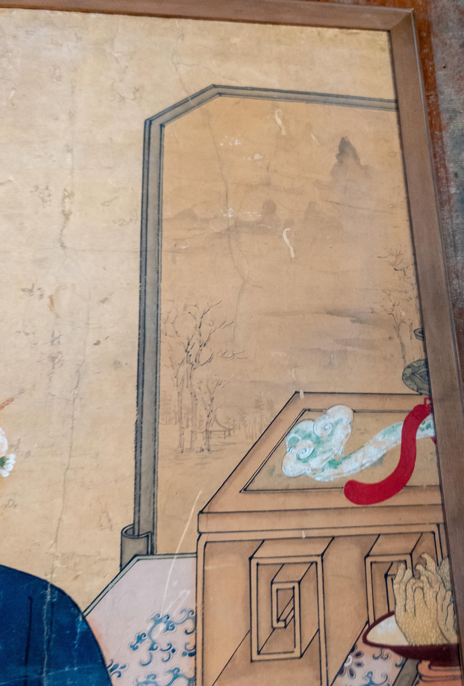 19th Century Large Chinese Ancestor Portrait Painting on Paper - 12