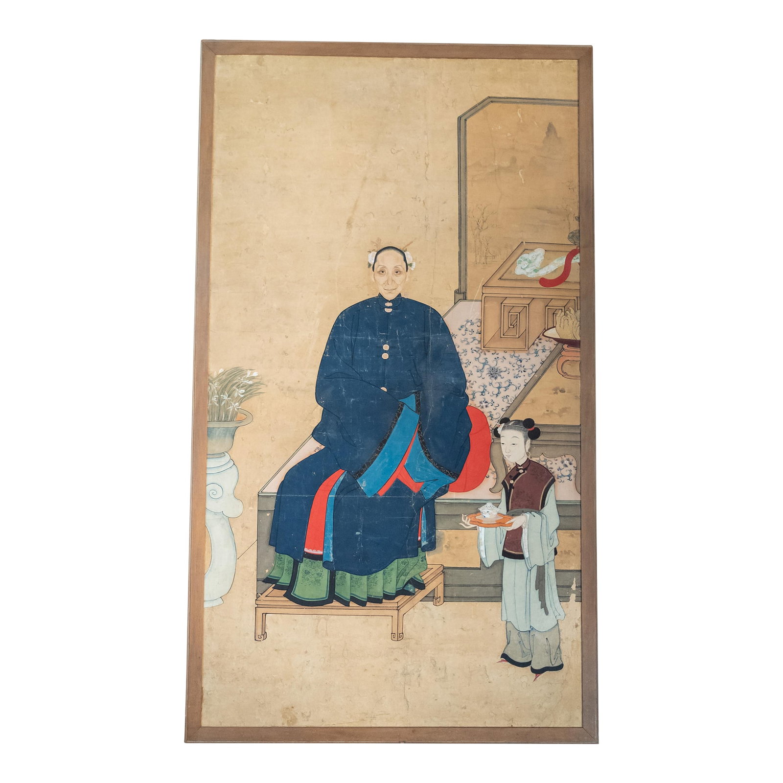 19th Century Large Chinese Ancestor Portrait Painting on Paper (1 of 14)