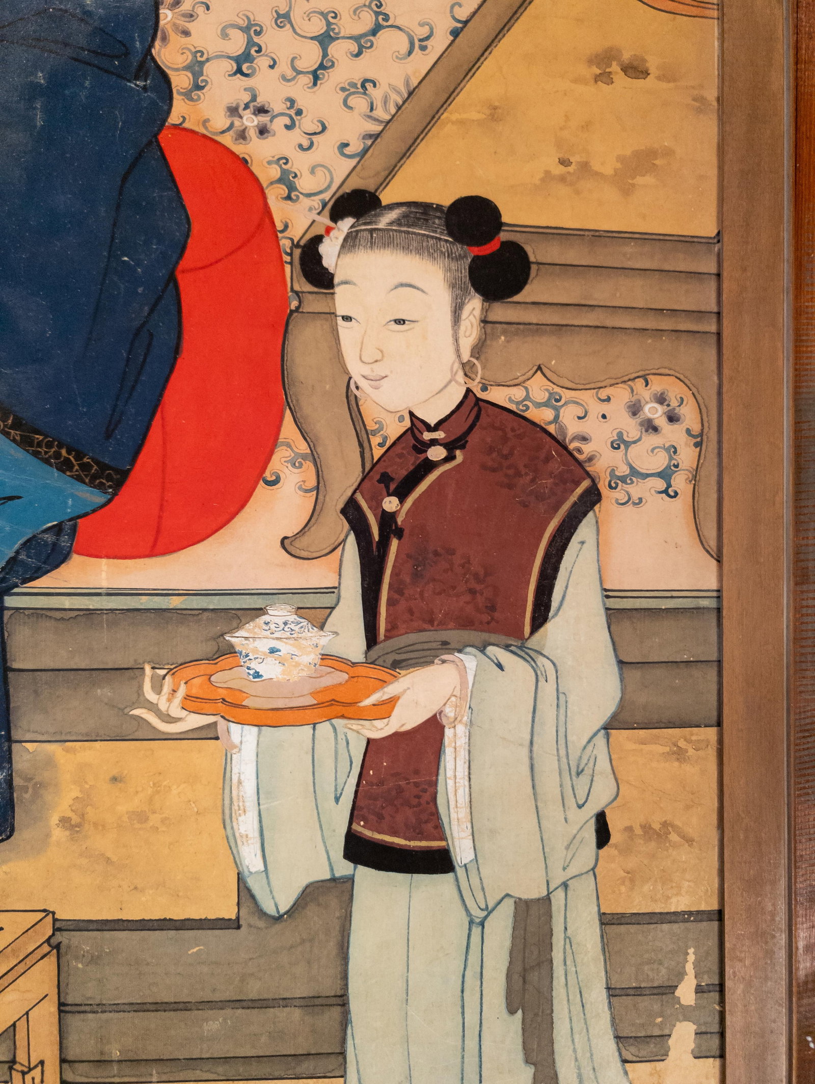 19th Century Large Chinese Ancestor Portrait Painting on Paper - 9