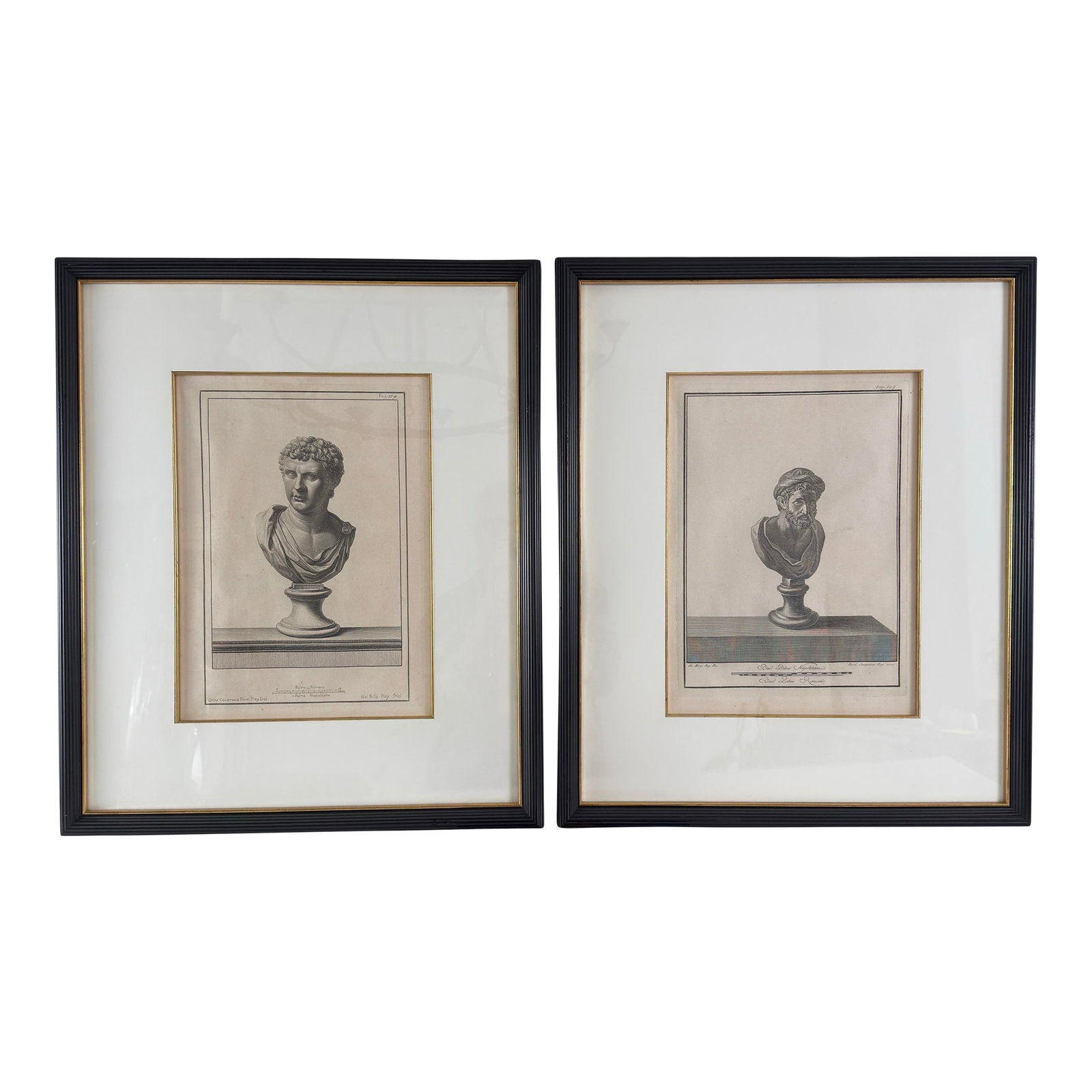 Pair of 18th Century Italian Bust Engravings (Antique Etchings) - Neoclassical Grand Tour Copperplat (1 of 11)