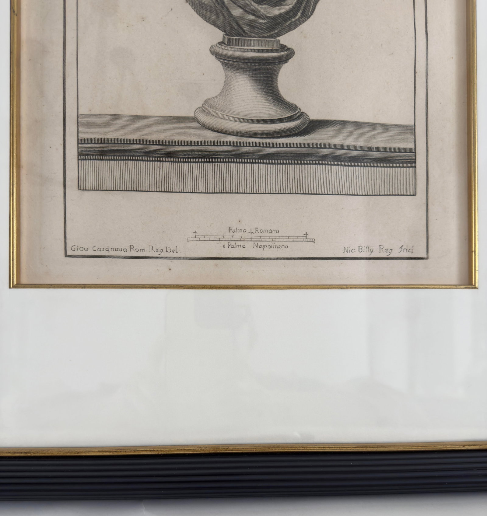 Pair of 18th Century Italian Bust Engravings (Antique Etchings) - Neoclassical Grand Tour Copperplat - 3
