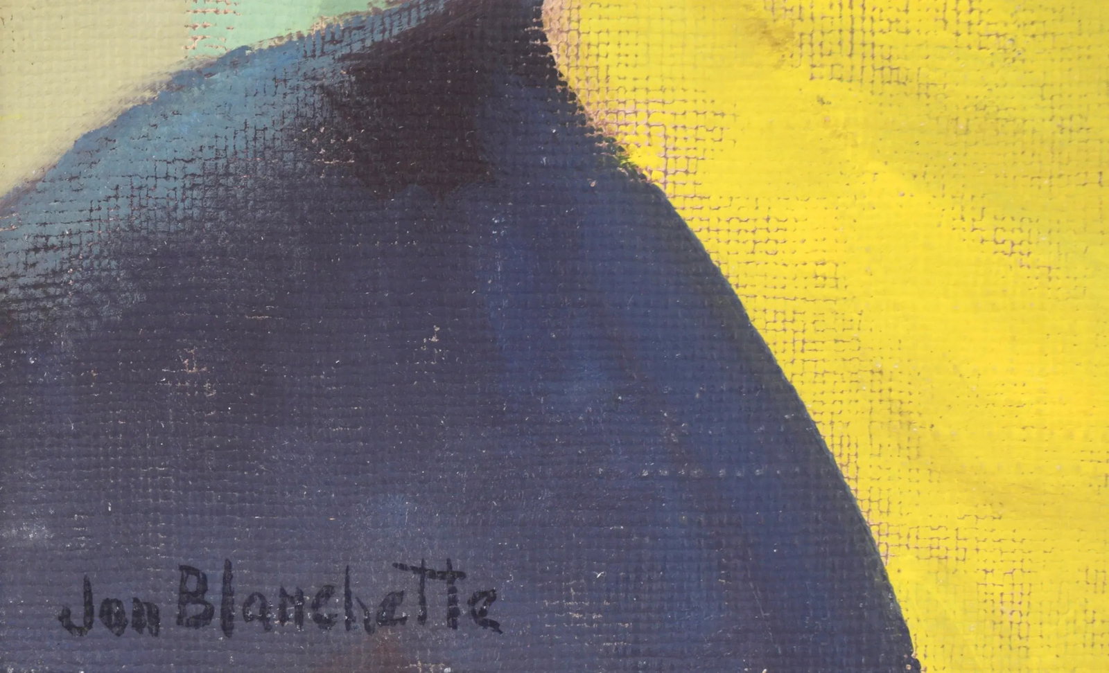 Mid 20th Century Portrait Oil Painting of a Woman Wearing a Sun Hat by Jon Blanchette, Framed - 7