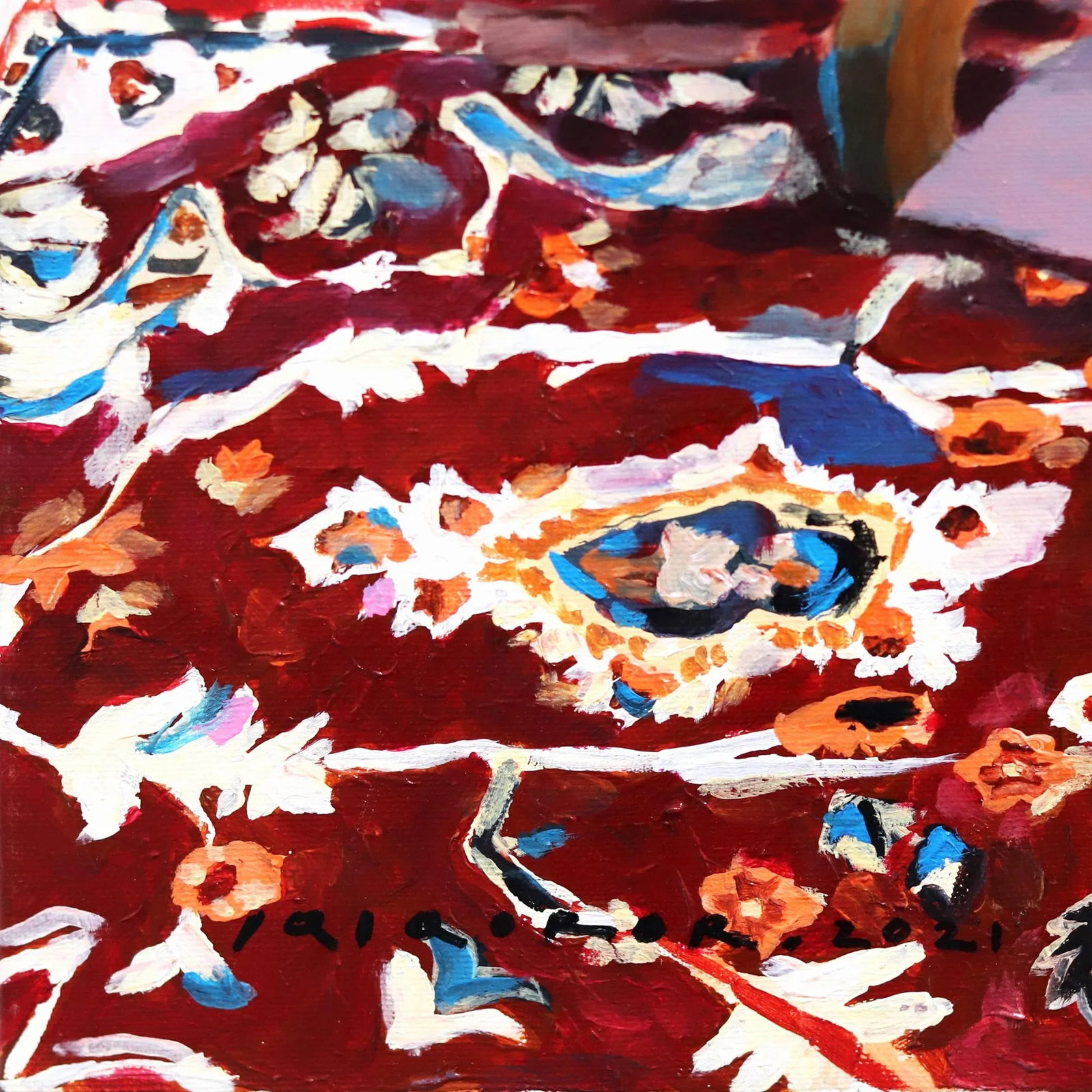 "Drowned Chairs" Contemporary Surrealist Figurative Acrylic Painting by Iqi Qoror - 3