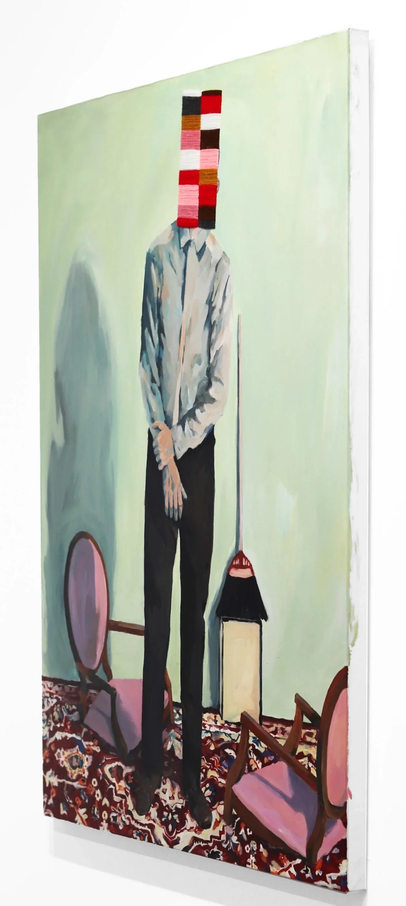 "Drowned Chairs" Contemporary Surrealist Figurative Acrylic Painting by Iqi Qoror - 5