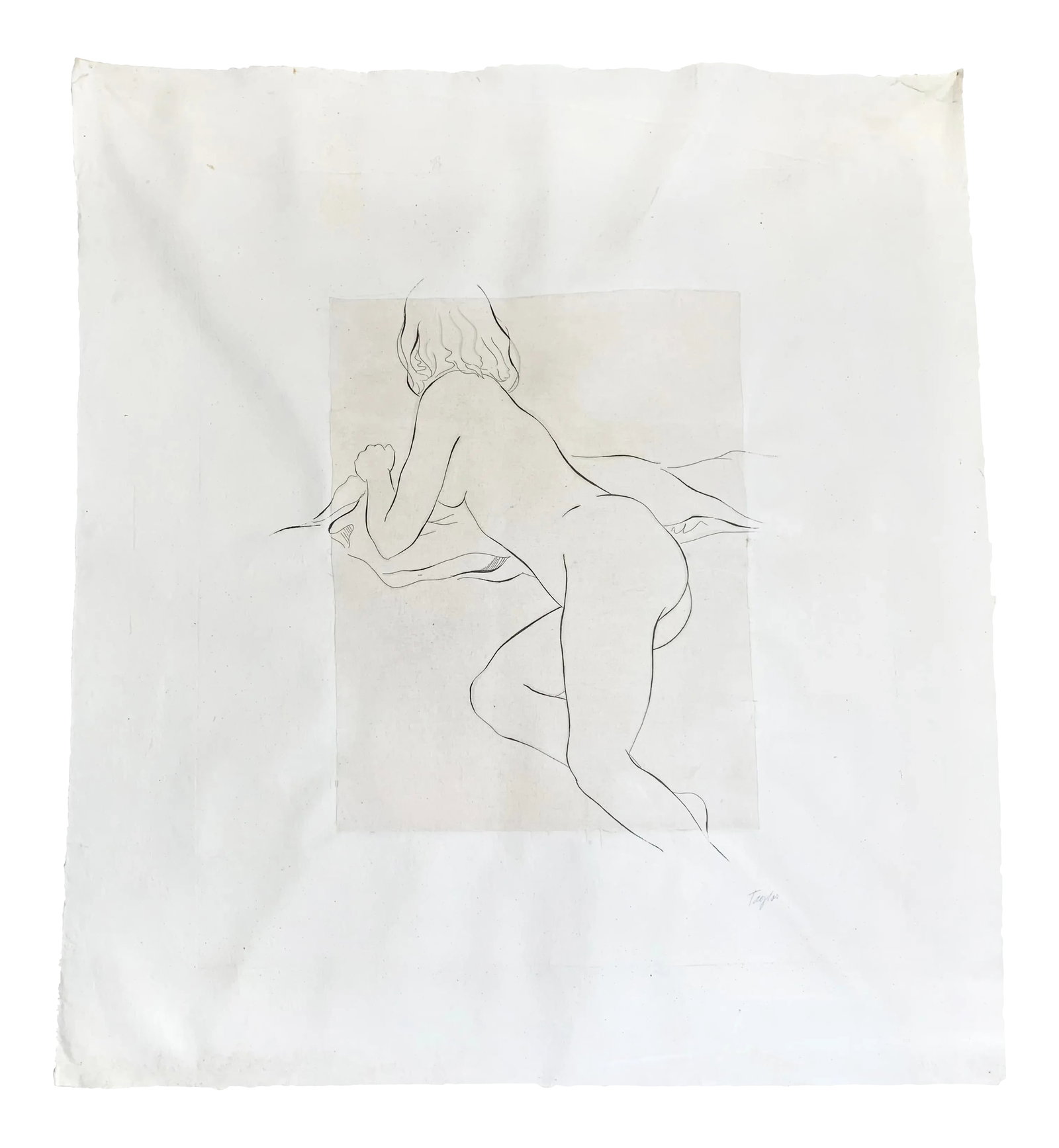 Large Nude Female Figure Illustration on Canvas From the Set of Will and Grace (1 of 5)
